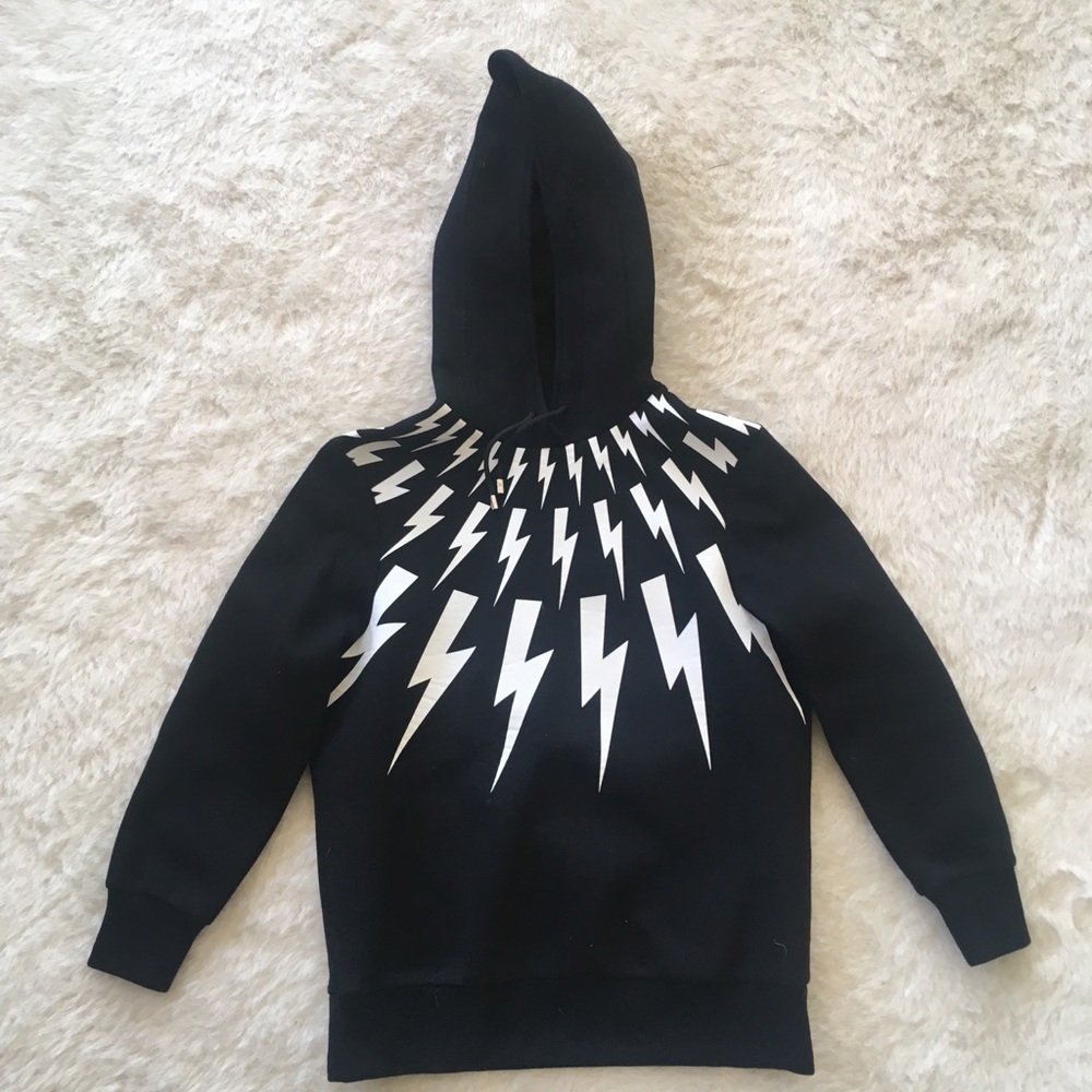 Neil Barrett. Thunderbolt neoprene hoodie